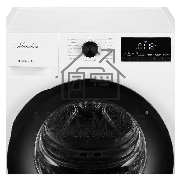 Сушильная машина MONSHER MDM 660 Blanc белый, 9 кг, сушка - тепловой насос, программ - 15, 60 x 85 x 68.5 см