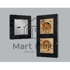 Рамка ALFA Platos (Черный Металл шлифованный) 1-ая AF550501