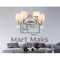 Люстра Ambrella light LH71291/6 SN/WH никель/белый E14/6 max 40W D680*730