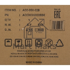Компьютерный корпус Accord ACC-350-02B черный без БП mATX 1x120мм 1xUSB 2.0 1xUSB 3.0 1xUSB3.1 audio