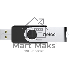 Флешка USB Netac U505 (NT03U505N-016G-32BK), 16Gb, USB3.0, R/W 110/45, черный/серебристый