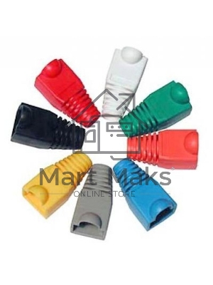 Защитные колпачки для кабеля 6,0мм cat.5, на соединение коннектора с кабелем, зеленый, 100 шт. в пчк