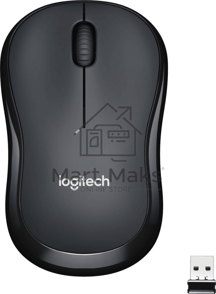 Мышь беспроводная Logitech M221 SILENT черный, 1000 dpi, радиоканал, USB, кнопки - 3