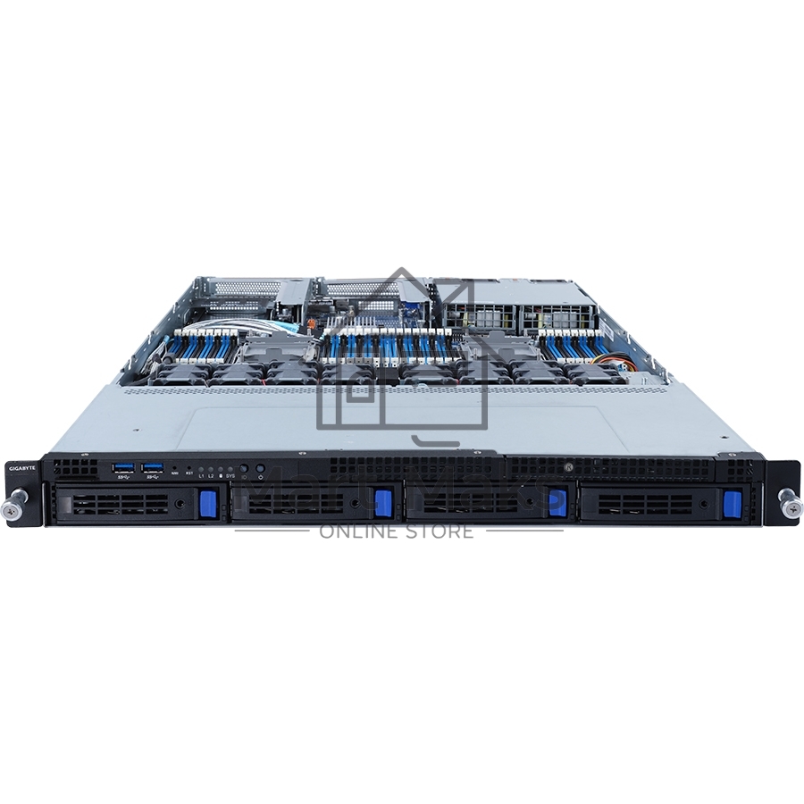 Серверная платформа Gigabyte R182-340 (rev. 100) 1U, 4x3.5