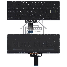 Клавиатура для ноутбука Asus E410MA черная с подсветкой