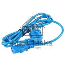 Кабель питания Cablexpert PC-186-VDE-B-1.8M, Schuko-C13, 3x0.75мм2, 10A, с заземлением, медь, 1.8м, синий, пакет