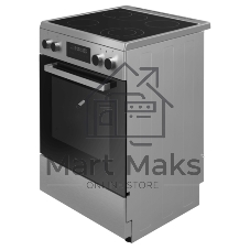 Плита электрическая Maunfeld MEC611CS09TD серебристый, конфорок 4 шт, духовка 59 л, 60 см x 85 см x 60 см