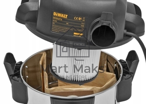 Строительный пылесос DeWalt DXV30SAPTA 750Вт (уборка: сухая/влажная) серебристый