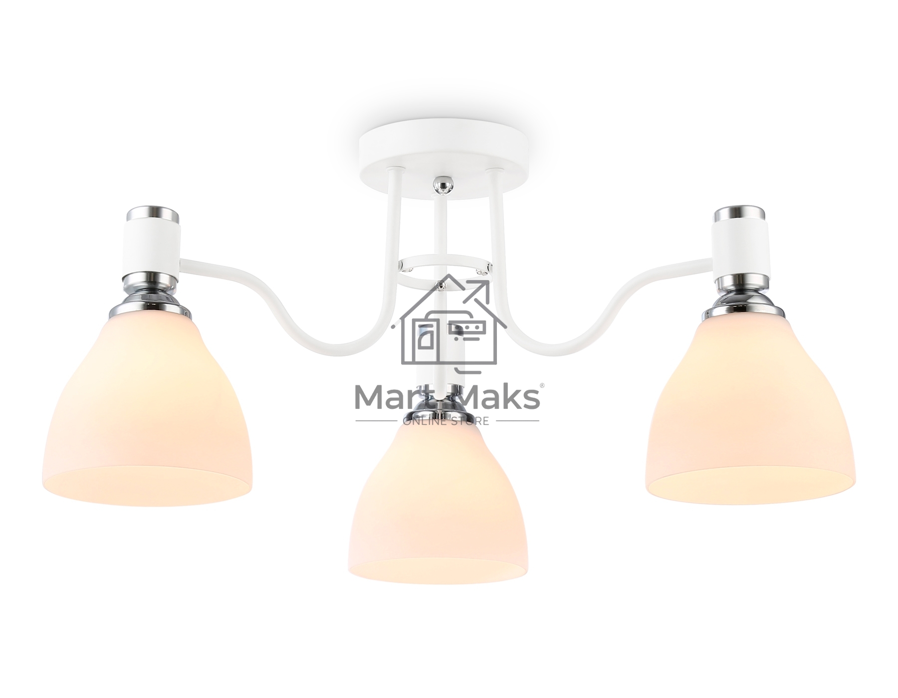 Светильник Ambrella light TR303302/3 WH/CH/FR белый/хром/белый матовый E27*3 max 60W D600*270