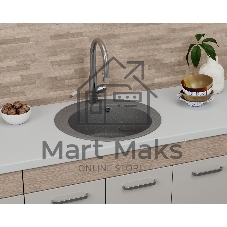 Мойка для кухни BAU Dream Gray stone D 50, выпуск с сифоном в комплекте, серый камень