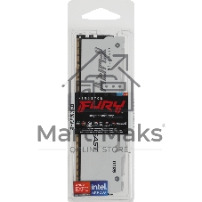 Оперативная память Kingston Fury Beast, DDR5, 32Gb (1x32GB), 5600MHz, CL36, DIMM, радиатор, RGB, белый