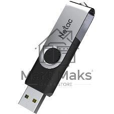 Флешка USB Netac U505 (NT03U505N-016G-32BK), 16Gb, USB3.0, R/W 110/45, черный/серебристый