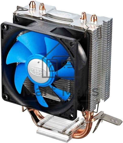 Кулер для процессора DEEPCOOL ICE EDGE MINI FS V2.0 синий, 80 мм, алюминий/медь, 2200 об/мин, 24.7 дБ, 3 pin, 100 Вт, 112 мм