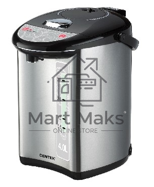 Термопот Centek CT-1082 (сталь) 4.0л, 750Вт, 3 способа подачи воды, двойная защита от перегрева