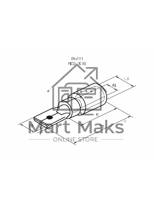 Клемма плоская изолированная штекер 2.8 мм 1.5-2.5 мм² (РПи-п 2.5-(2.8)) синяя Rexant
