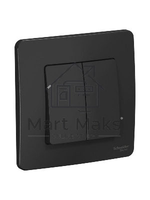 Выключатель 2-кл. СП BLANCA (сх.5) 10А 250В антрацит SchE BLNVS010506