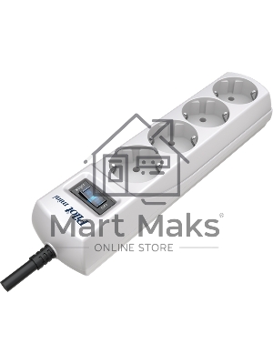 Сетевой фильтр Pilot mini 7м (4 розетки) белый (коробка)