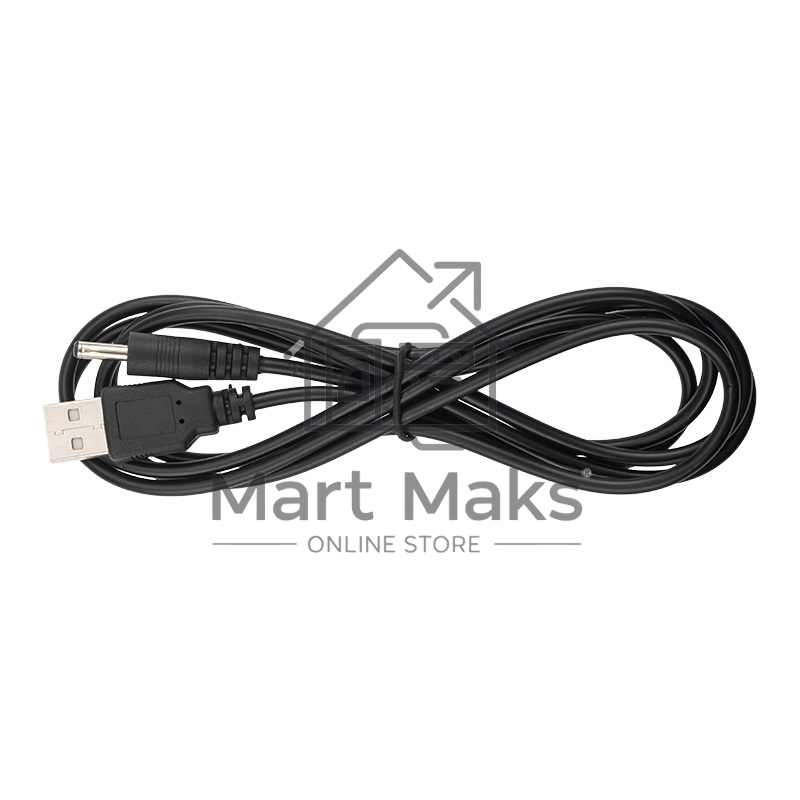 Кабель USB штекер - DC разъем питание 1,4х3,4 мм, спираль 1,5 метра Rexant