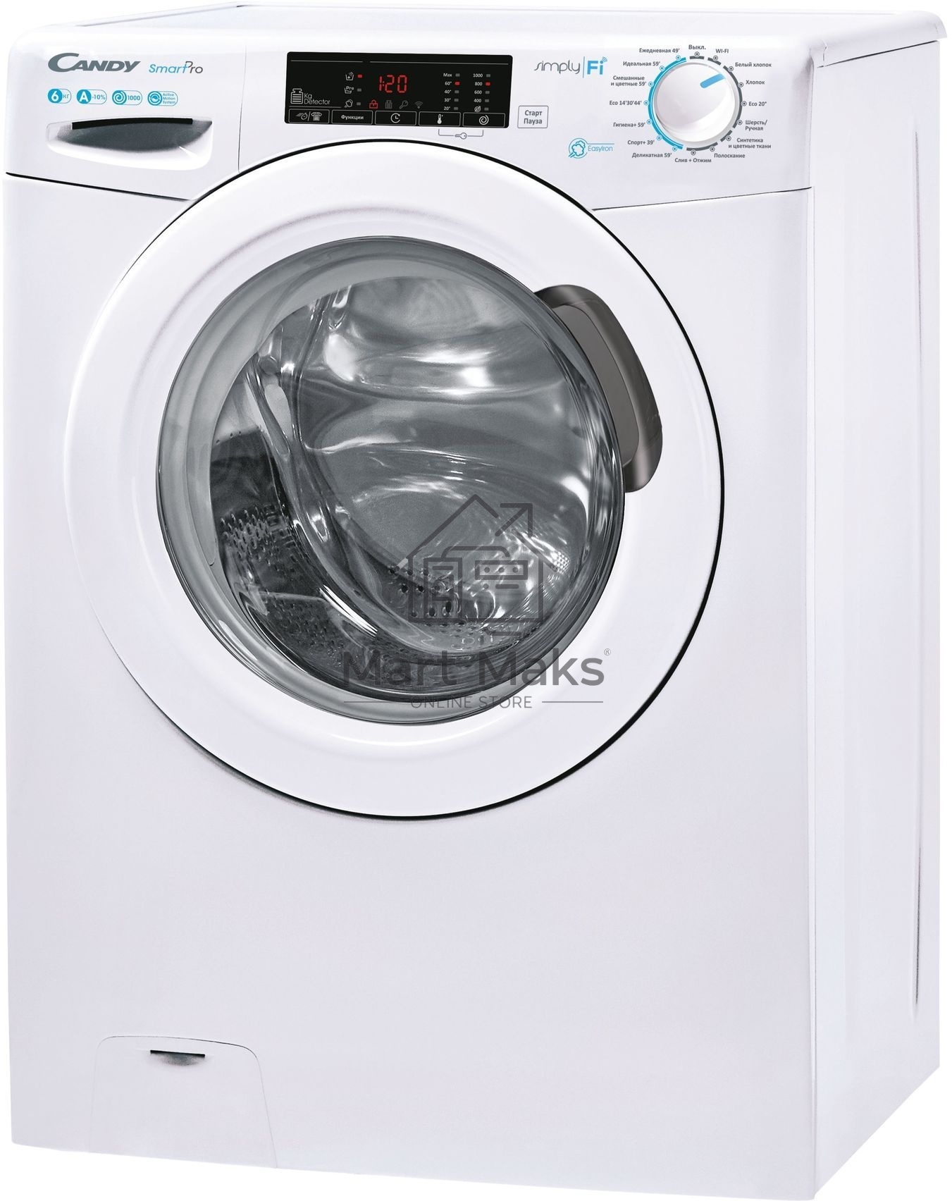 Стиральная машина Candy Smart Pro CSO34 106T1/2-07 белый, загрузка фронтальная 6 кг, 1000 об/мин., класс: А