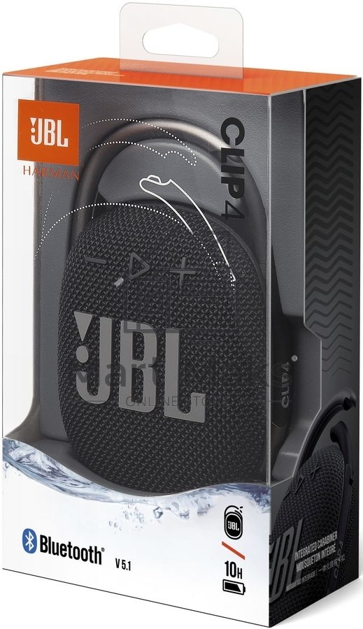 Портативная акустическая система JBL CLIP 4, черный