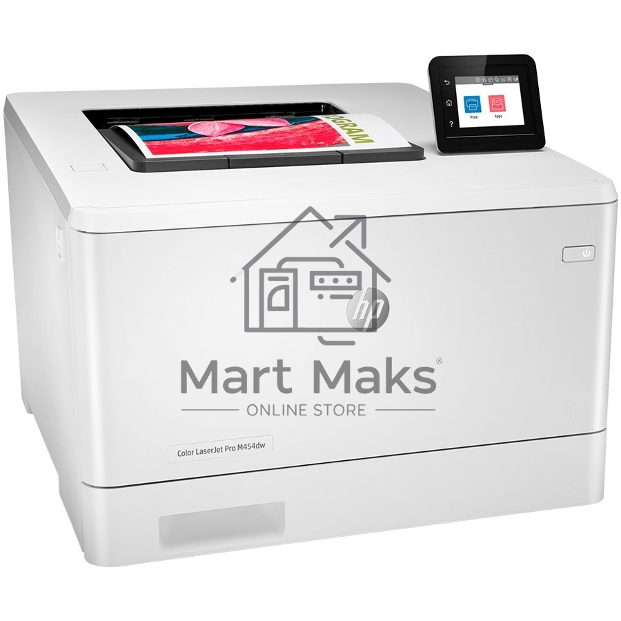 Принтер лазерный HP Color LaserJet Pro M454dw (W1Y45A#B19), А4, цветной, печ. до 27 стр/мин., 600 x 600 dpi, USB, RJ-45, Wi-Fi, BlueTooth, Air Print, Mopria