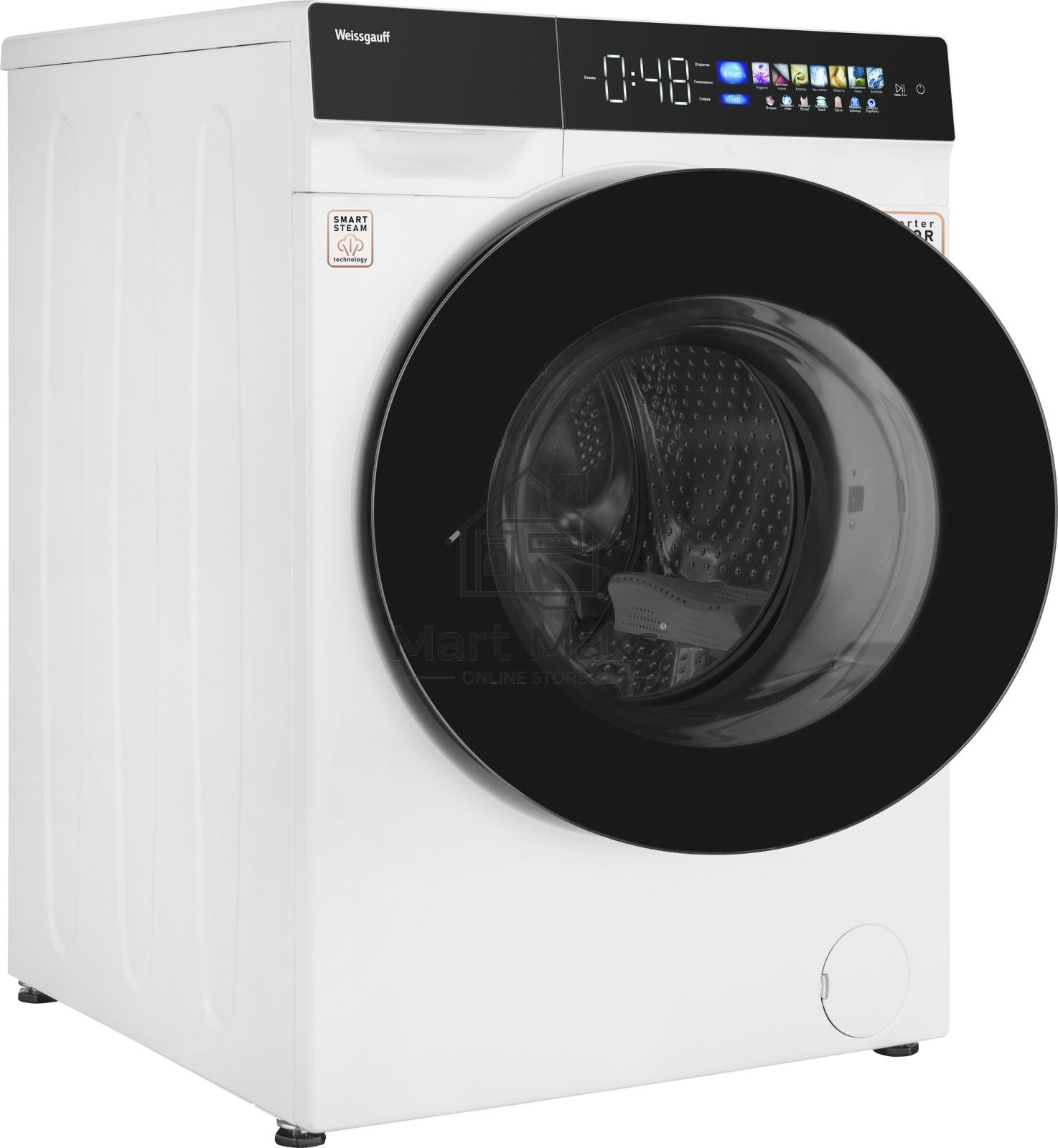 Стиральная машина Weissgauff WM 999 Full Touch DC Inverter Steam белый, загрузка фронтальная 12 кг, 1200 об/мин, класс А+++