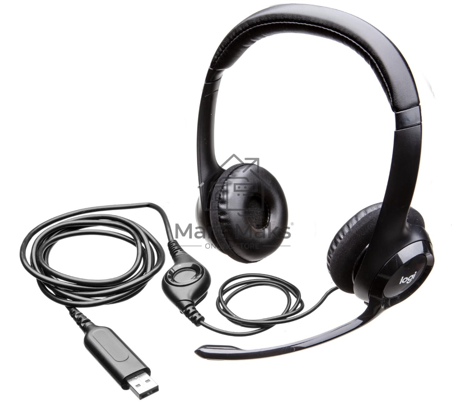 Гарнитура Logitech Headset Logitech H390 USB черный