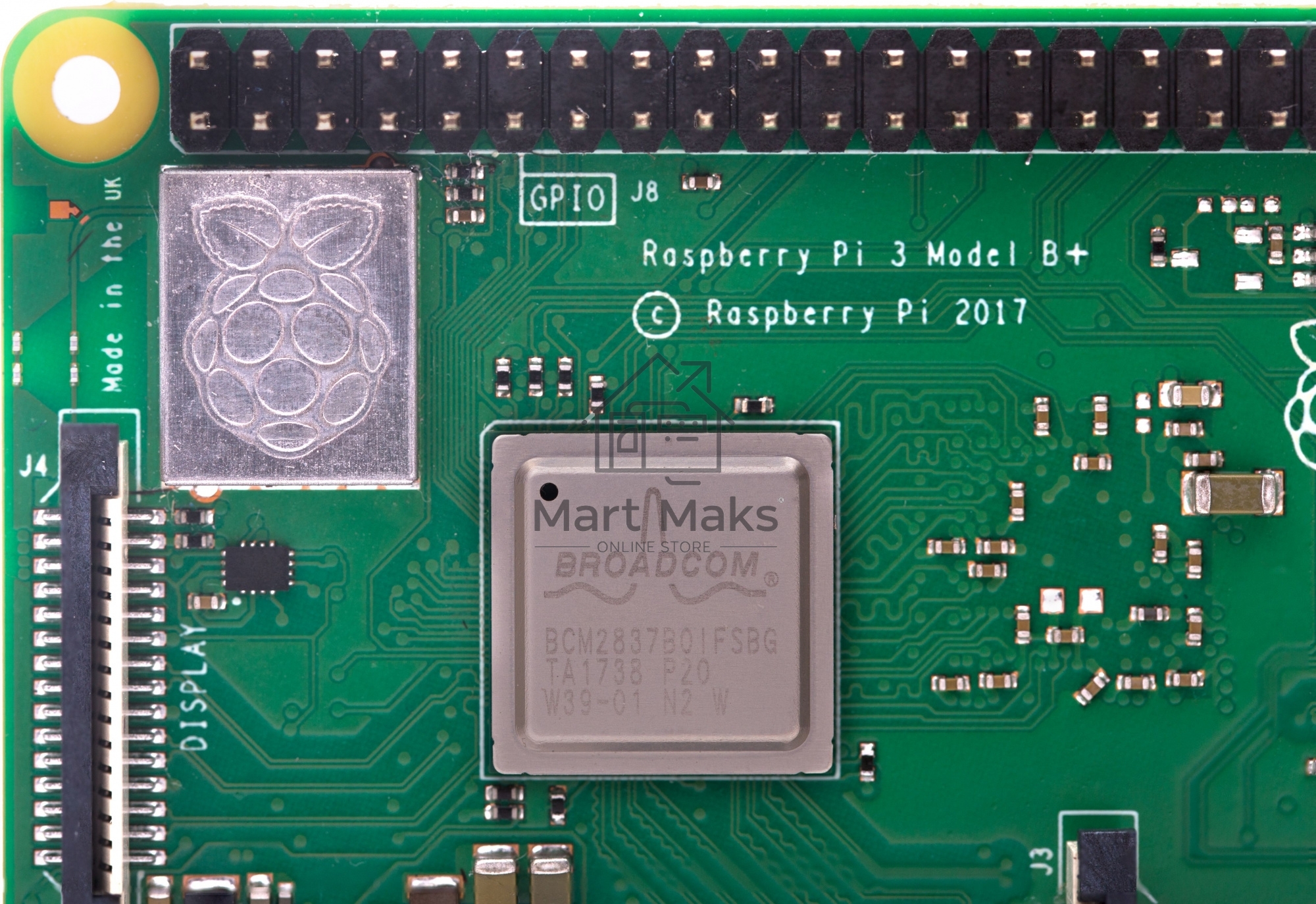 Компьютер Мини Raspberry Pi 3 Model B+ (RA433, E14 Version) Retail, 1GB RAM, Cortex-A53 (ARMv8) 64-bit SoC @ 1.4GHz Broadcom BCM2837B0 CPU, WiFi, Bluetooth, 40-pin extended GPIO, 4x USB 2.0, HDMI, CSI camera port, DSI displ.port, MicroSD port (137-3331), 