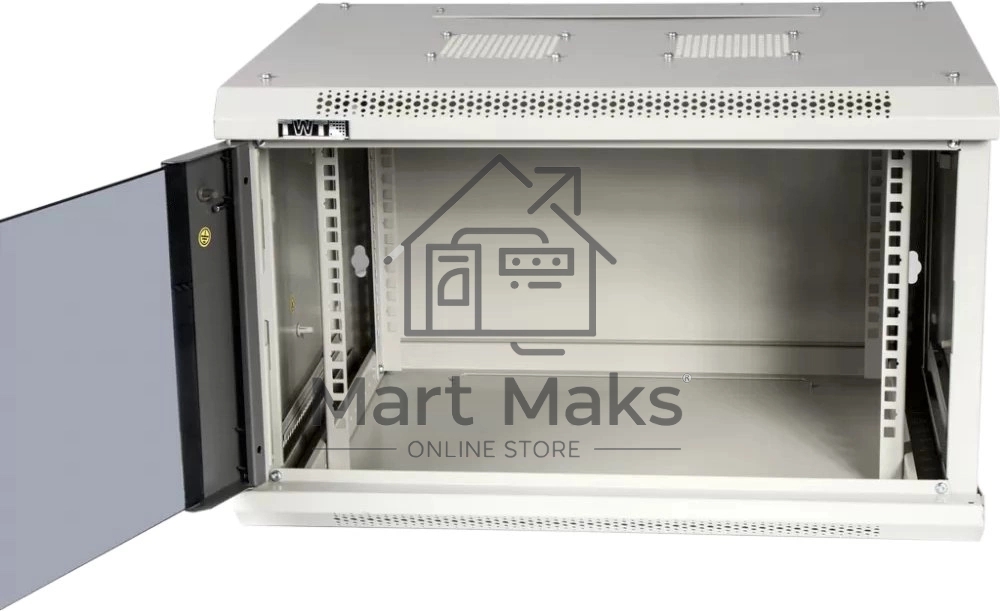 Шкаф настенный серии Pro, 12U 600x600, стеклянная дверь