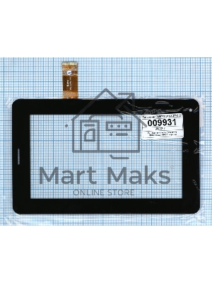 Сенсорное стекло (тачскрин) GM070004G1-FPC-2, черное