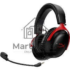 Гарнитура HyperX Cloud III чёрный-красный, беспроводная, радиоканал