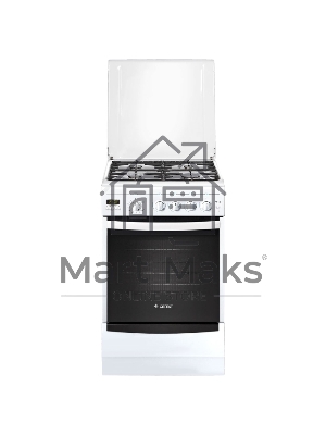 Плита газовая Gefest ПГ 5100-04 белый, конфорок 4 шт, духовка 52 л, 50 см x 85 см x 58.5 см