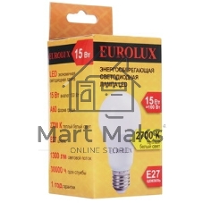 Лампа светодиодная EUROLUX LL-E-A60-15W-230-2,7K-E27