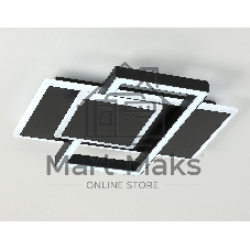 Потолочный светодиодный светильник Ambrella light FA1022/3 BK черный 50W 3000K-6400K 380*345*75 (ПДУ ИК)