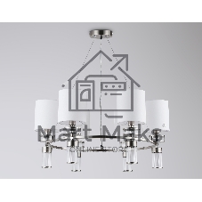 Люстра Ambrella light LH71291/6 SN/WH никель/белый E14/6 max 40W D680*730
