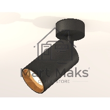 Светильник Ambrella Light XM6323004 SBK/PYG черный песок/золото желтое полированное MR16 GU5.3 (A2210, C6323, N6113)