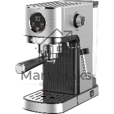 Кофеварка рожковая Korting KCM 1001 EX нержавеющая сталь, молотый, 1.2 л, 1350 Вт, 20 бар