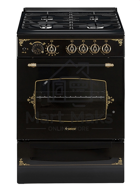 Плита газовая Gefest ПГ 6100-03 0179 черный, конфорок 4 шт, духовка 52 л, 60 см x 85 см x 60 см