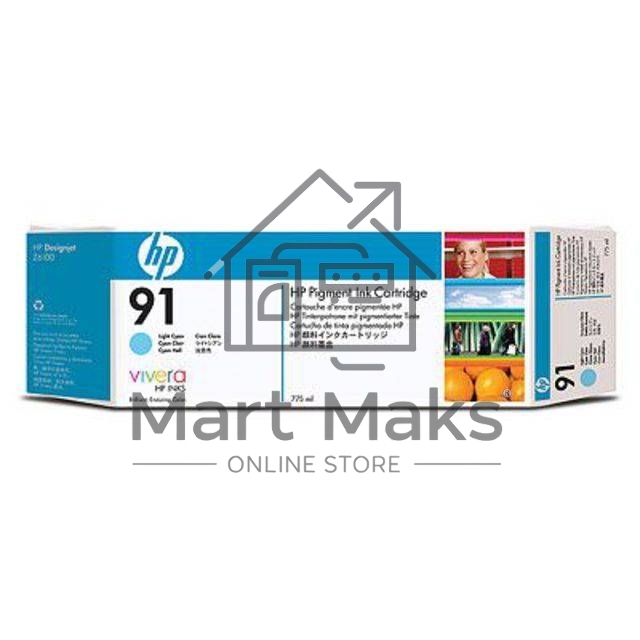 Картридж струйный HP 91 C9470A Pigment (775 мл) светло-голубой для DJ Z6100