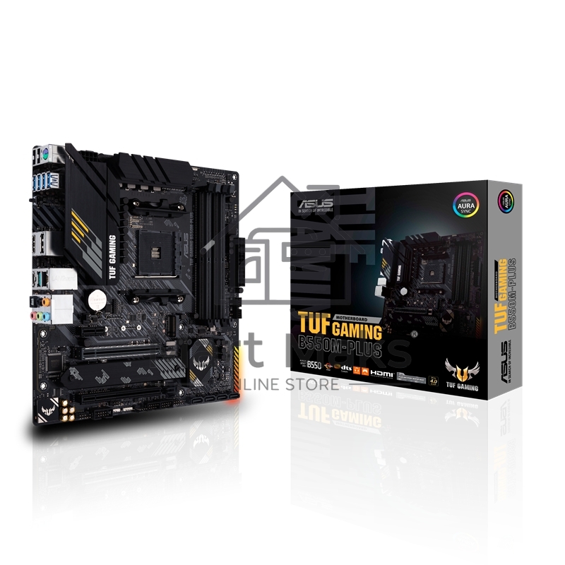 Материнская плата ASUS TUF GAMING B550M-PLUS, AM4, AMD B550, 4xDDR4, 4xSATA, 2xM.2, 1xPCIe 4.0 x16, 1xPCIe 3.0 x16, 1xPCIe x1, 1xHDMI, 1xDP, 1x 2.5Gb LAN, 4xUSB-A 3.2 Gen 1, 1xUSB-A 3.2 Gen 2, 2xUSB-A 2.0, 1xUSB-C 3.2 Gen 2, 5x3.5 мм, 7.1, mATX
