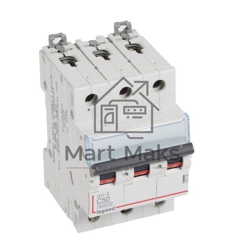 Выключатель автоматический модульный 3п C 50А 6кА DX3-E Leg 407296