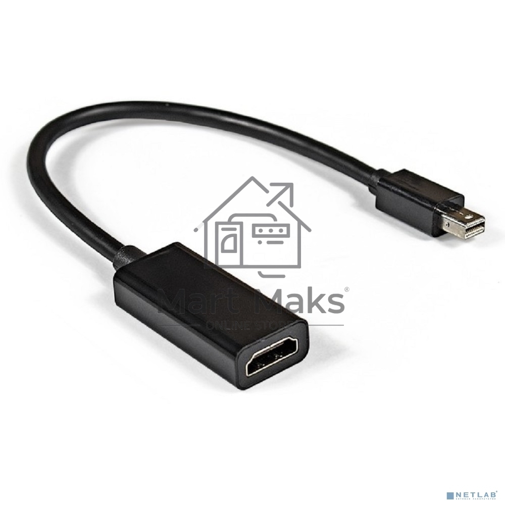 Кабель-переходник Exegate EX284922RUS miniDisplayPort-HDMI ExeGate EX-mDPM-HDMIF-0.15 (mini20M/19F, 0,15м)