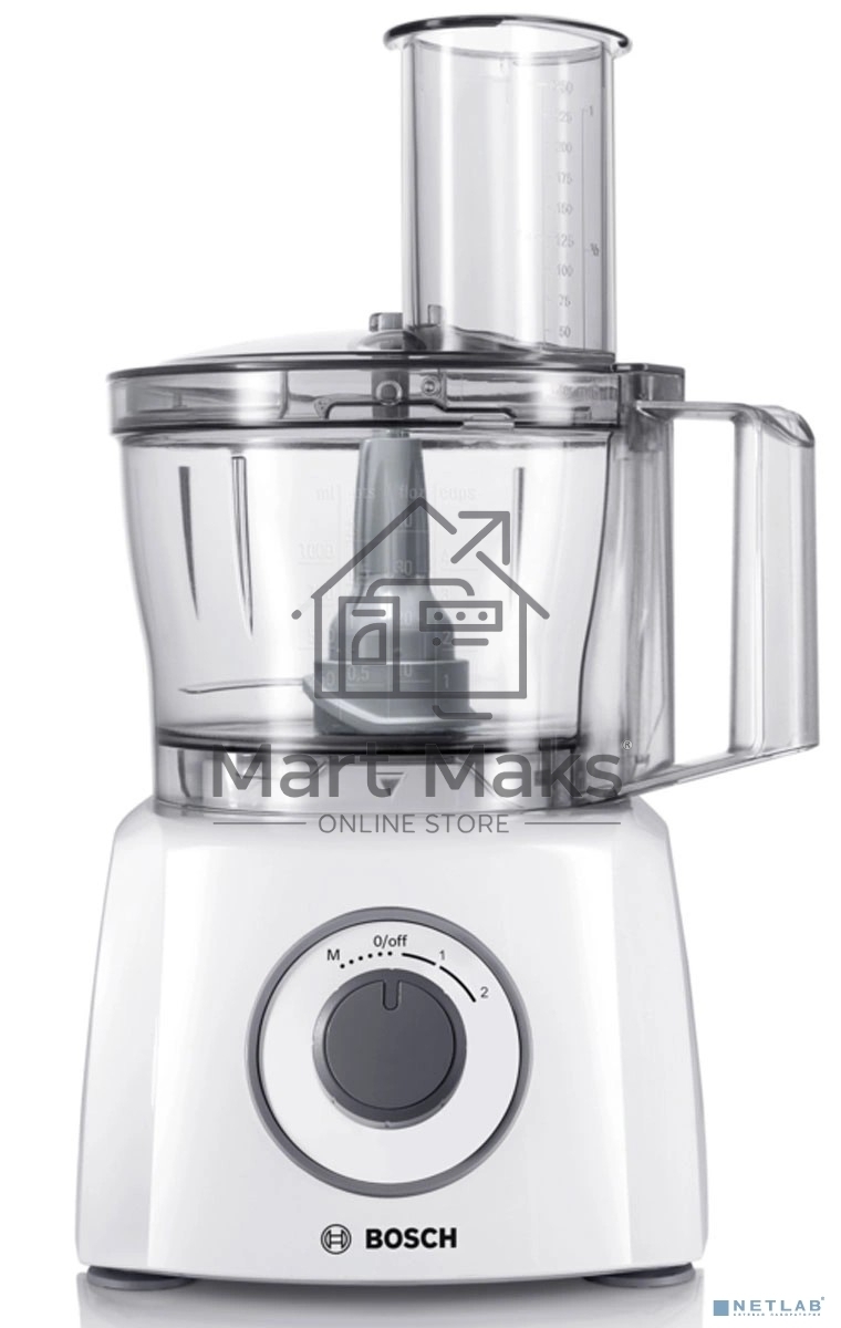 Кухонный комбайн Bosch MCM3200W, 800 Вт, 2 скорости, чаша 2300 мл.
