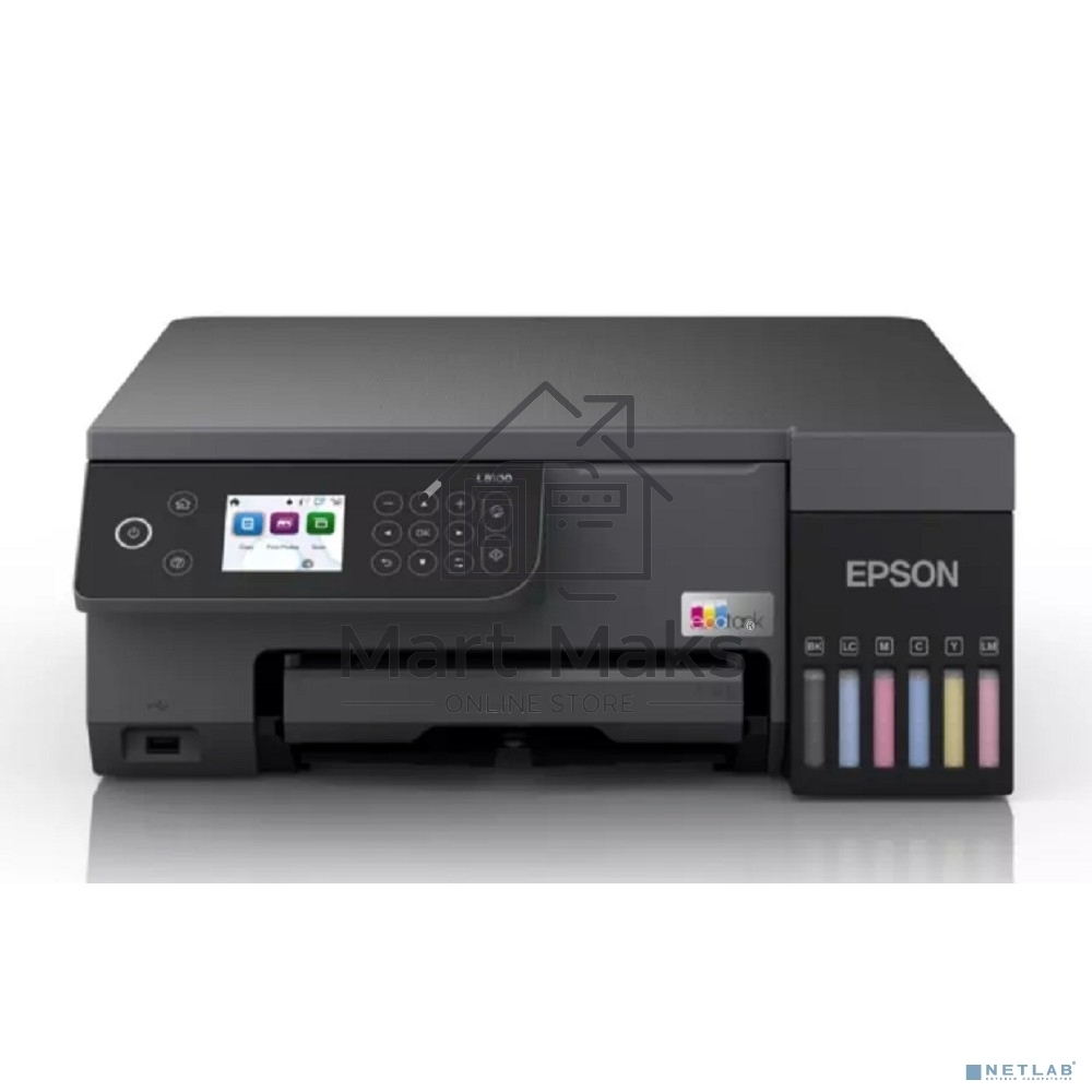 МФУ струйный Epson EcoTank L8100 (C11CK94***), A4, цветной, печ. до 8 стр/мин., 5760 x 1440 dpi (печ.), 1200x4800dpi (скан.), USB, Wi-Fi