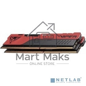 Оперативная память Patriot Viper Elite II, DDR4, 16GB (2x8 GB), 4000 MHz, CL20, DIMM, радиатор, красный, черный