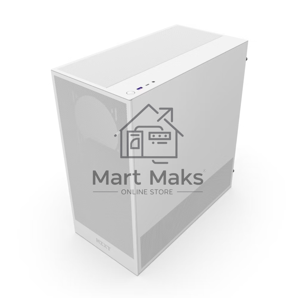 Компьютерный корпус без блока питания NZXT H5 Flow (2024), Midi-Tower, TG, 2x120мм, 1xUSB-A 3.2 + 1xUSB-C 3.2, E-ATX, ATX, mATX, mITX белый