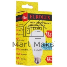 Лампа светодиодная EUROLUX LL-E-A60-15W-230-4K-E27 груша