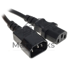Кабель питания Cablexpert PC-189-VDE-R-1.8M, C13-С14, 3x0.75мм2, 10A, с заземлением, медь, 1.8м, красный, пакет