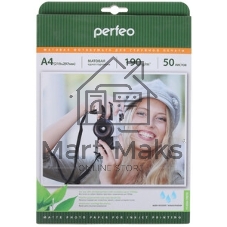 фотобумага Perfeo PF-MTA4-190/50 Бумага Perfeo матовая 50л, A4 190 г/м2 (M06)