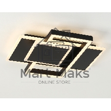 Потолочный светодиодный светильник Ambrella light FA1022/3 BK черный 50W 3000K-6400K 380*345*75 (ПДУ ИК)